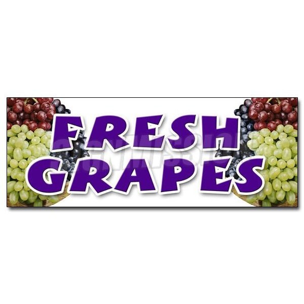 Signmission FRESH GRAPES DECAL sticker organic picked white purple red green local, D-12 Fresh Grapes D-12 Fresh Grapes - main